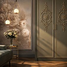 Decor Set C-020 for furniture and walls, photo with application for a cabinet