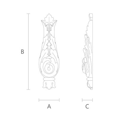 Carved cover plate N-271