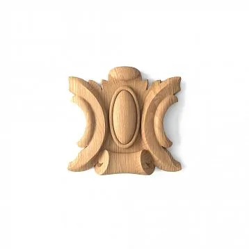 Carved Wooden Inlay N-115 from Natural Wood for Decorating Surfaces