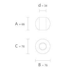 Drawing of decorative wooden part KN-005 for furniture construction system