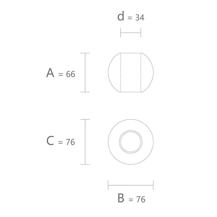 Drawing of decorative wooden part KN-005 for furniture construction system