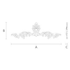 Wooden door decor: carved overlay N-165 drawing