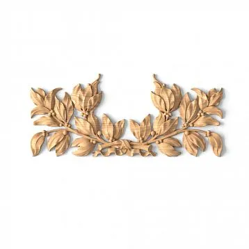 Carved wooden item with a delicate and harmonious floral ornament