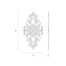 Wooden decoration set C-052, drawing schematic