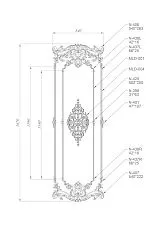 C-004-1-1 wooden decor for doors and furniture - drawing