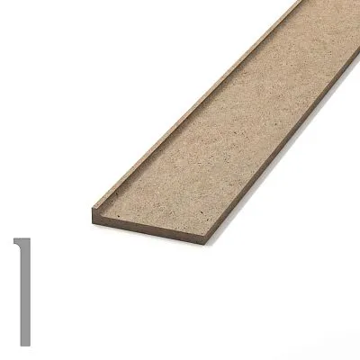 Molding MLD-M-040 из MDF на белом фоне