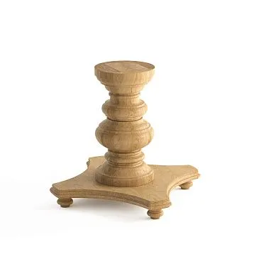 Carved apron STL-012 made of solid wood with four legs and a transverse beam