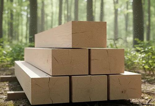 Beech timber in the forest &mdash; a combination of natural perfection and European quality