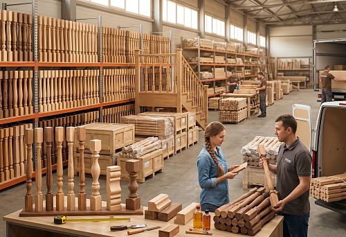 Where to buy wooden balusters for stairs: Moscow, St. Petersburg and delivery across Russia