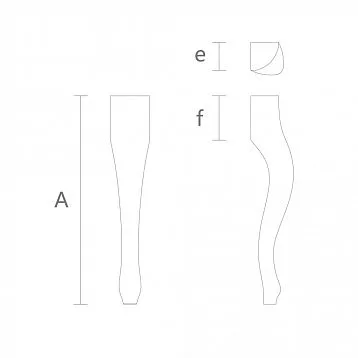 Carved wooden leg for furniture photo