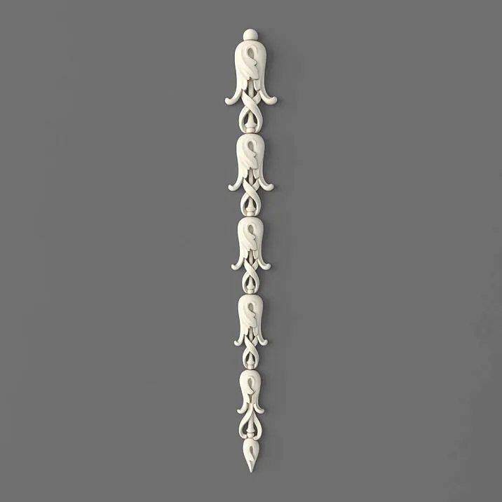 NPU-502 polyurethane molding decor &mdash; a narrow vertical decorative overlay in classic style