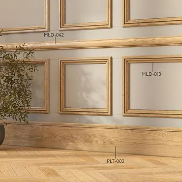 Wooden MLD-013 molding, 40&times;20 mm, optimal quarter-round profile