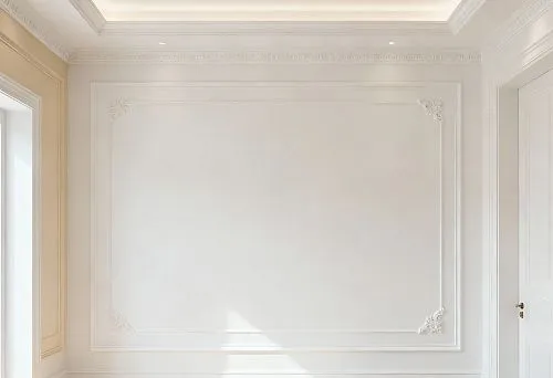 Interior with Paint-Ready Moldings and Decorative Accents in a Modern Classic Style