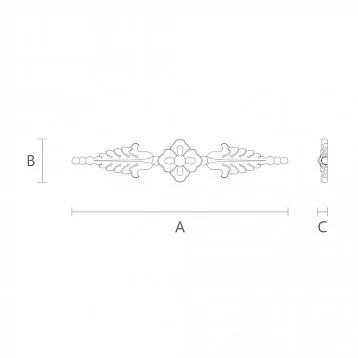 Wooden Decor with Flowers - Insert N-071