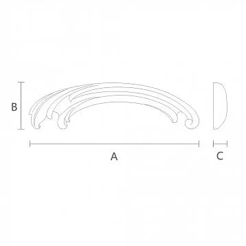 Surface-mounted element made of oak or beech with carved ornament