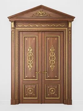 Wooden decorative inlay with pattern for decorating doors, walls, or furniture