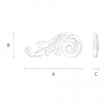 Wooden decorative element for interior design