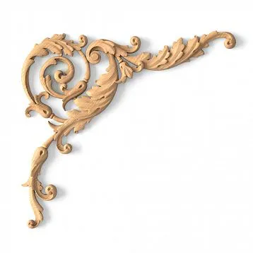 Wooden insert with lace pattern