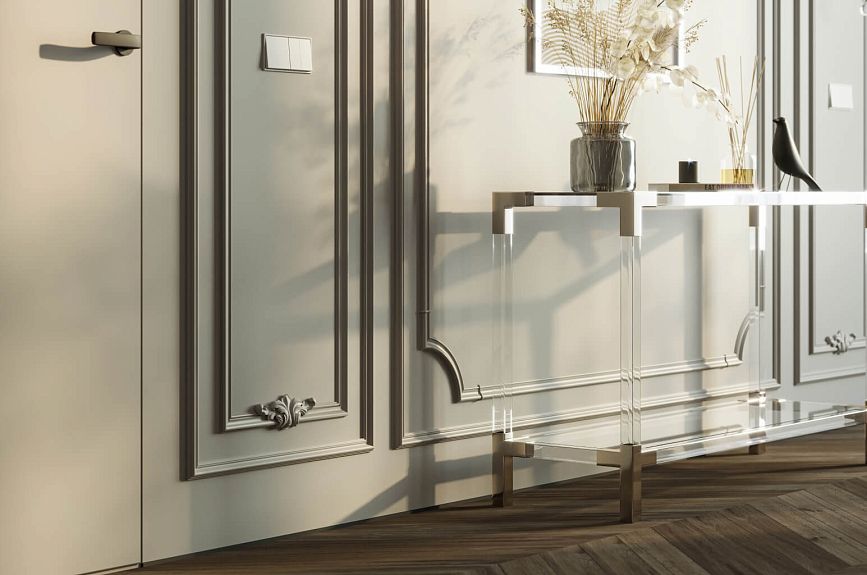 Wall panel with moldings and corner decor STAVROS