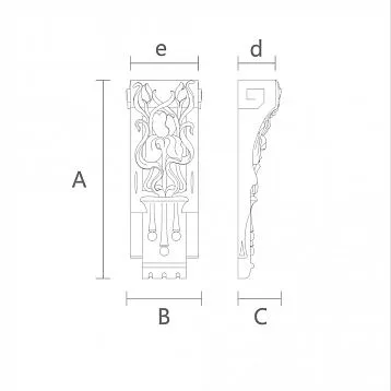 Carved bracket KR-053 for an elegant interior
