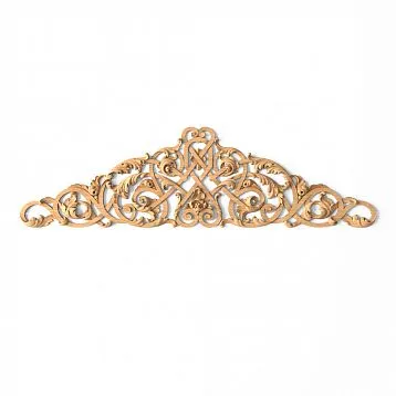 Carved wood with floral pattern - carved applique N-327 for walls and ceilings