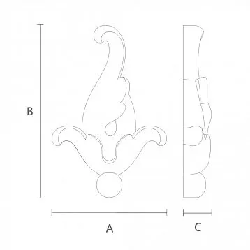 Wooden Carved Inlay N-307 for Furniture