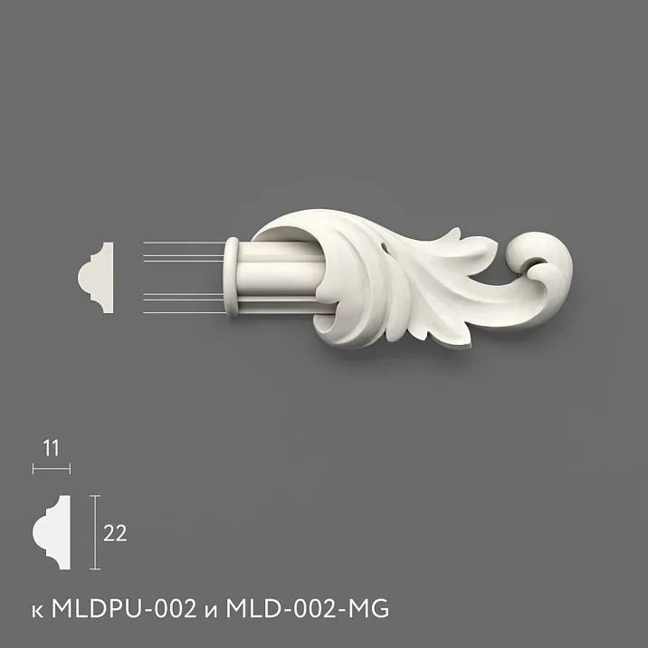 Polyurethane molding NPU-363.1R. Molding decor. Image 699550014f83f