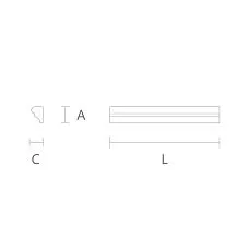 Molding MLD-M-019 for interior finishing drawing