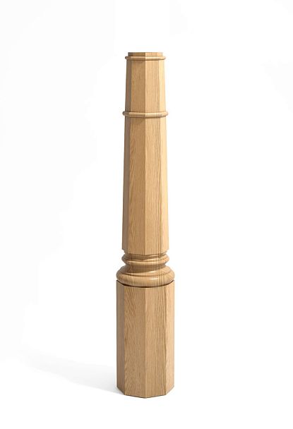 Carved wooden pillar for stair L-121 - 0