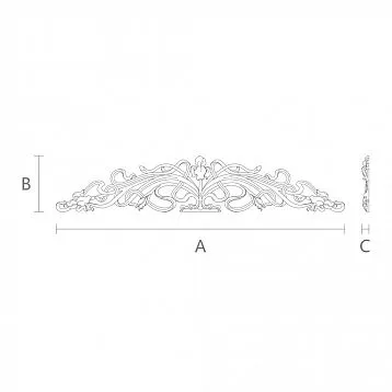 Decorative Carved Overlay N-228 for Wooden Dresser