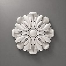Stylish polyurethane rose in classic pattern &ndash; stucco for walls, ceiling, and furniture