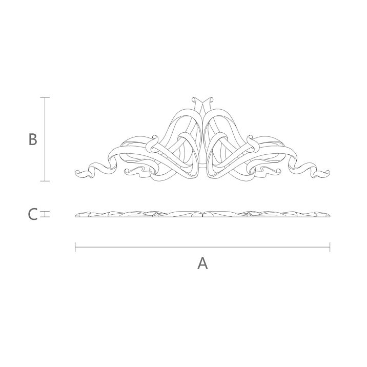 Carved overlay Stavros made of wood with eco-friendly and safe material drawing