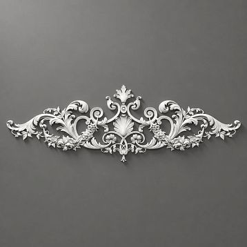 Molding decor NPU.VRS-006 with detailed floral ornament