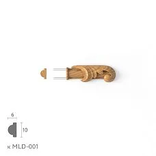 Carved molding tip N-438.1R set for MLD-001 made of wood