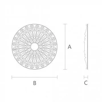 Exclusive Interior Decor Carved Rosette R-022