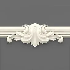 Decorative molding CPU-1-1 made of STAVROS polyurethane &mdash; modular system with corner and central elements for luxurious wall decoration