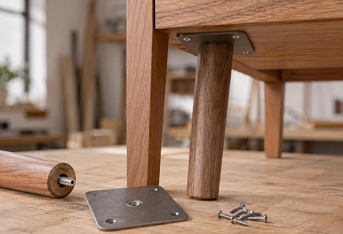 Square mounting plate FUR-044: how to choose a fastener for furniture legs