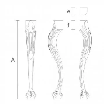 Wooden furniture legs for table MN-035 price