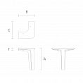 Геометрическая мебельная ножка MN-208 - 2