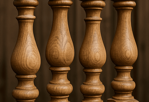 Wooden balusters for furniture &mdash; an exquisite element for creating unique interior solutions