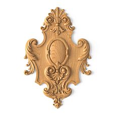 Wooden decor N-149.1 with carved classic ornament from natural wood