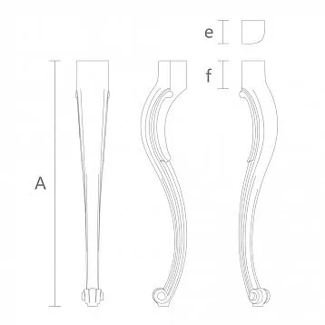 Carved wooden leg MN-037 for table