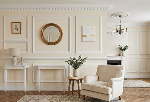 Polyurethane wall moldings: how to design an interior with frames, lines, and wall decor