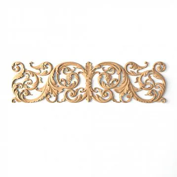 Wooden panel with carved pattern N-367