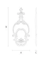 Decor Set C-034 - wooden appliqu&eacute;s for furniture made of solid wood