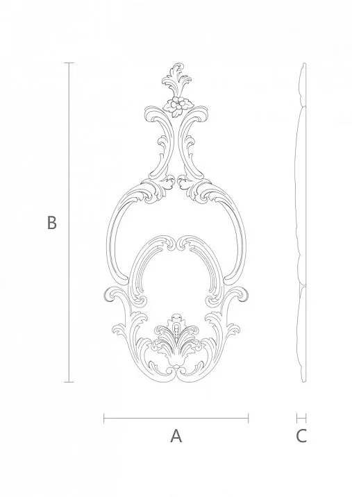 Decor Set C-034 - wooden appliqu&eacute;s for furniture made of solid wood
