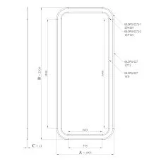 Drawing of the CPU-3-3 molding decor kit: height 2300 mm, width 1003 mm, thickness 13 mm, opening dimensions and profile elements are indicated