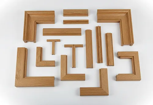 Wooden profile set for niche finishing and connections