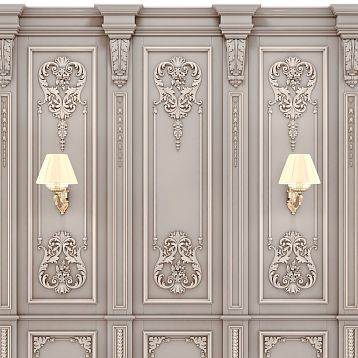 Carved Inlay N-238 from Solid Wood