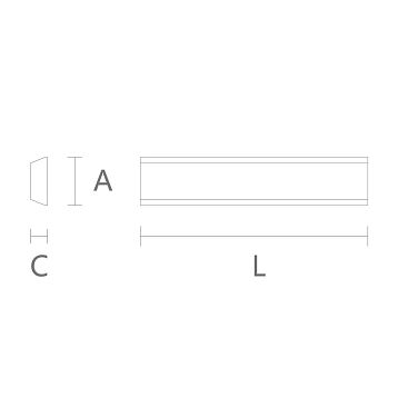 Wooden molding MLD-064 made of oak, beech or MDF